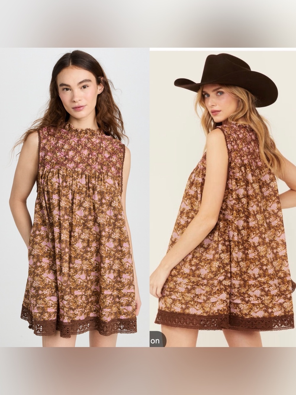 ⭐️ Free People Chocolate Combo Shea
Floral Babydoll Dress, ⭐️NEW